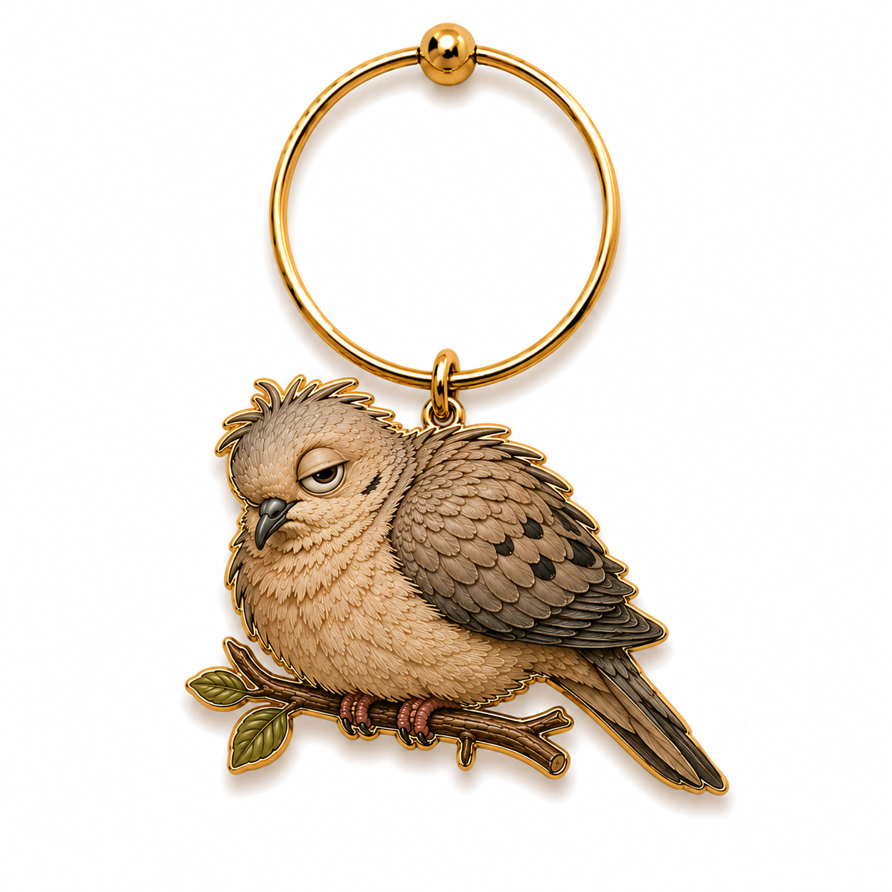 The Survivor — Mourning Dove wine charm illustration